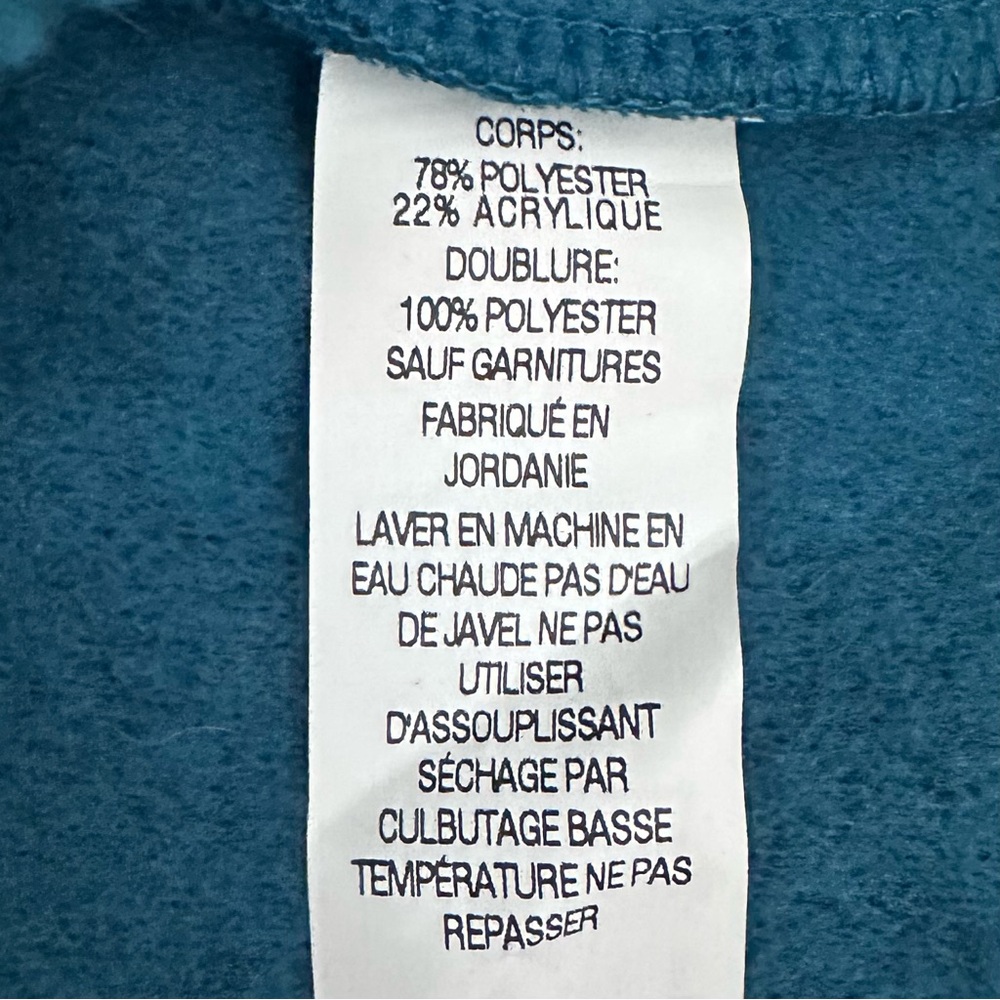 L.L. Bean Women’s Blue Polyester High Pile Fleece Hooded Full Zip Jacket Size M - Picture 6 of 11